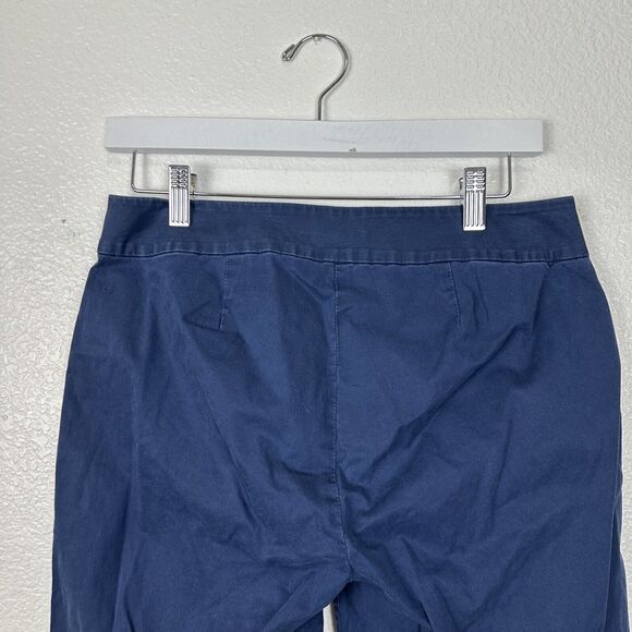 Eileen Fisher Pants Women Size XS Blue Washed Organic Cotton Tencel Twill Crop - Picture 5 of 9